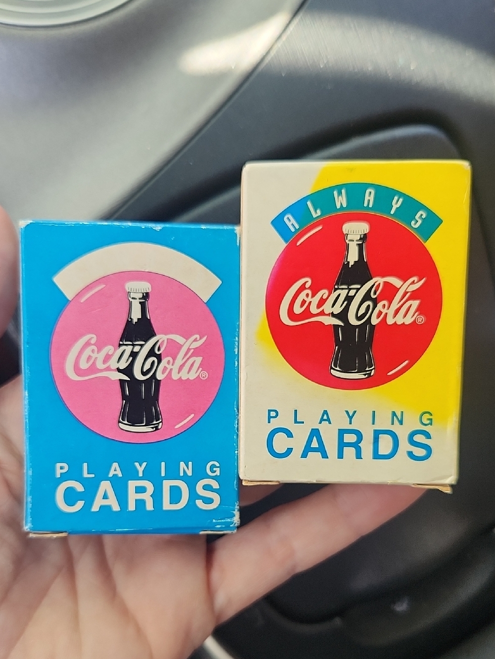Coca-Cola Bright Blue & Yellow Playing Card Decks